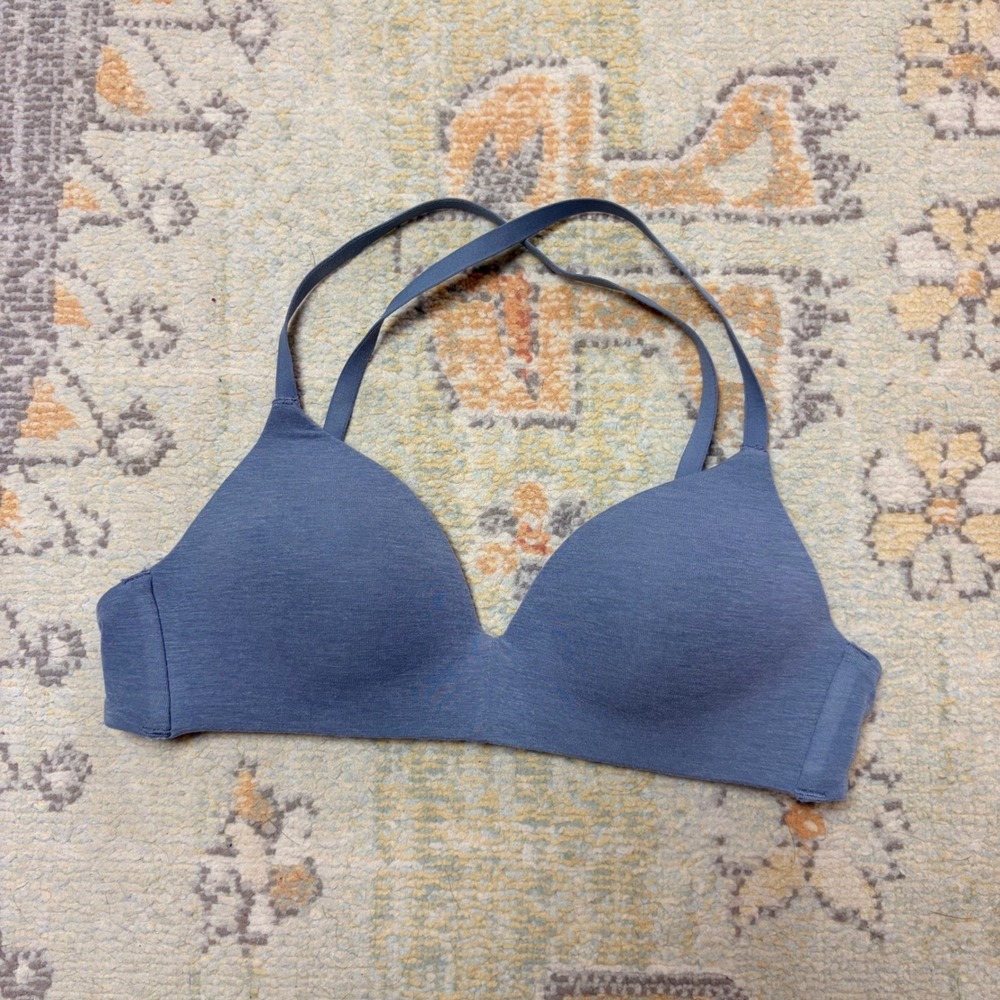 GapBody Breathe Wireless Bra 34A Mercury Grey Adjustable Straps NWT
